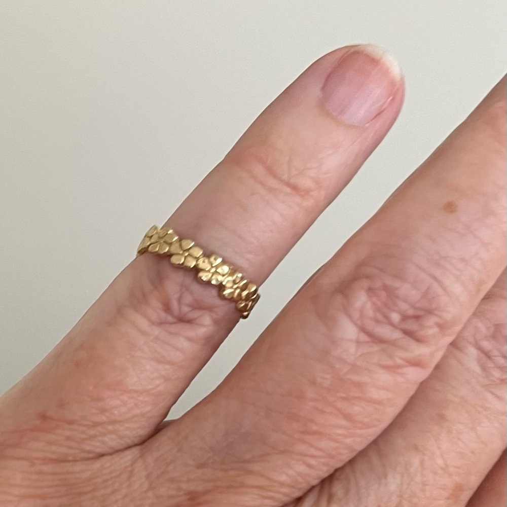 14K Gold Hawaiian Plumeria Floral Heirloom Carved Ring Size 3 Gorgeous! - Picture 5 of 10